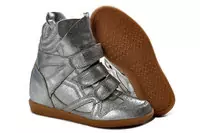 mujer isabel marant cuir zapatos etoile argent high